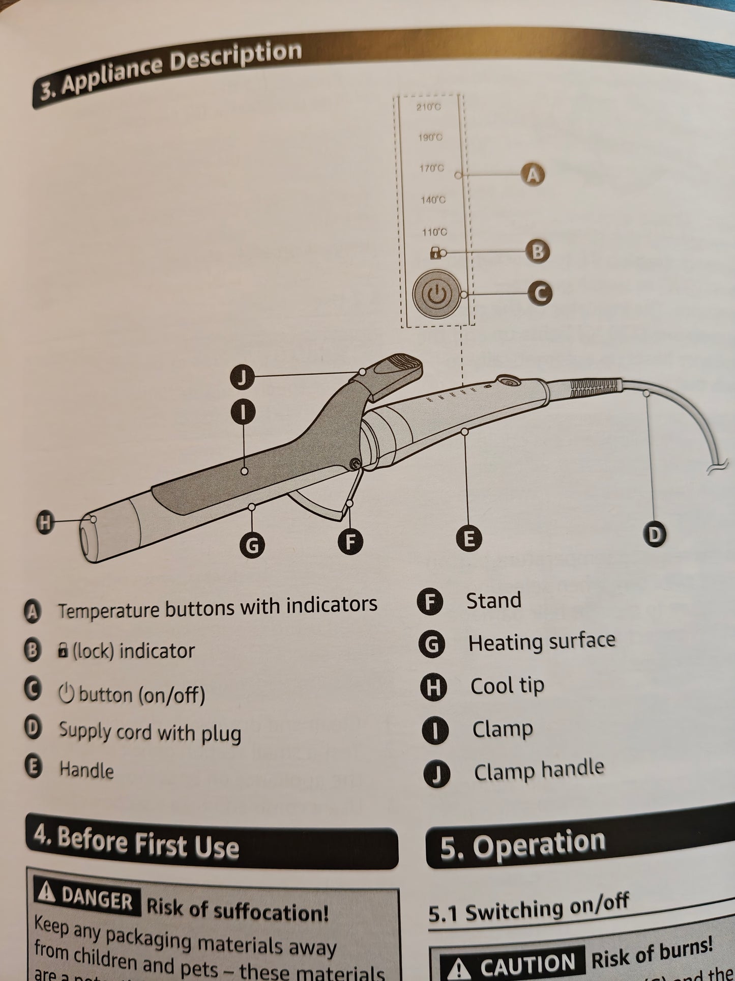 PTC Ceramic Curling Iron with Led Display