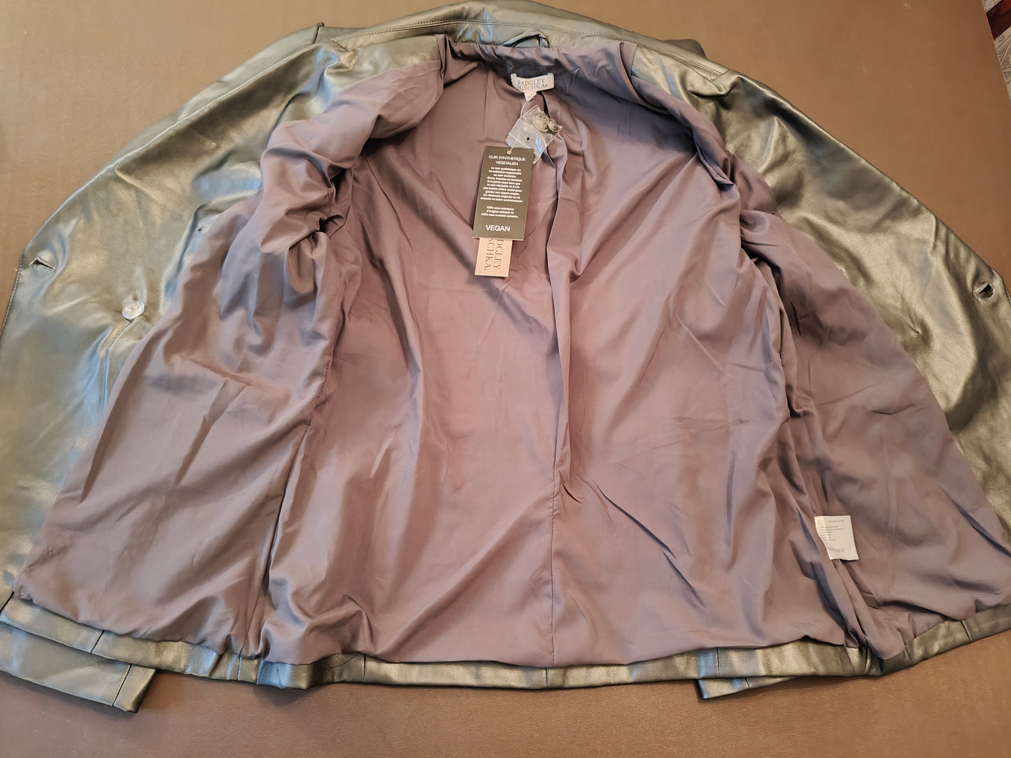 Badgley Michka Metallic Faux Leather Jacket